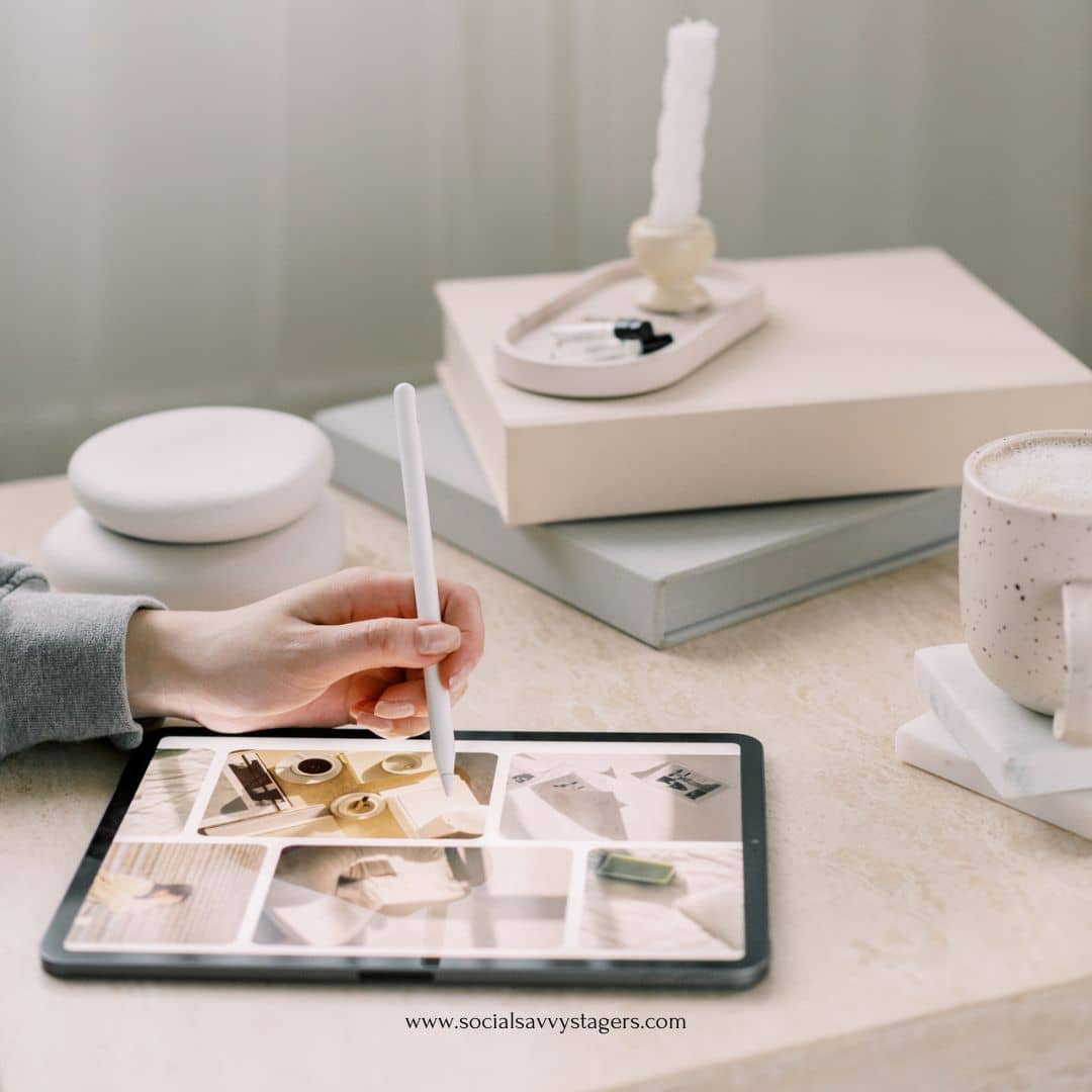 Browsing Pinterest for home staging and decorating inspiration.