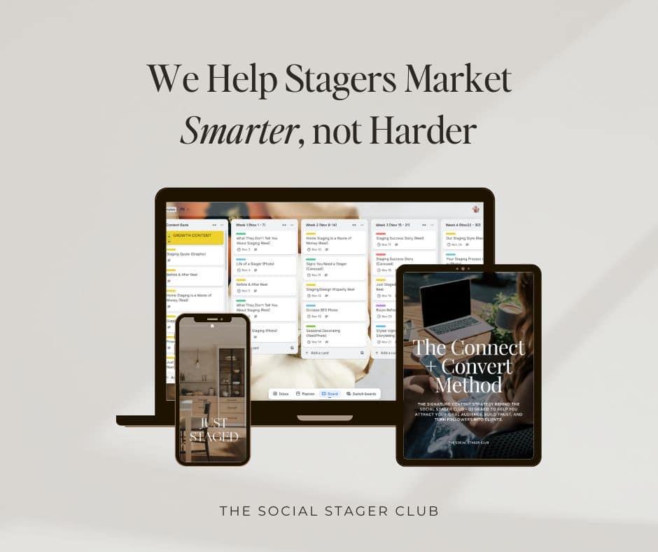 The Social Stager Club, a marketing membership for home stagers