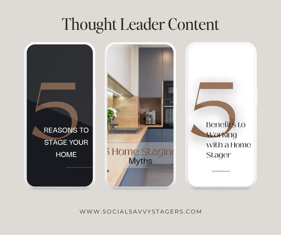 Carousels and thought leader content ideas for home stagers