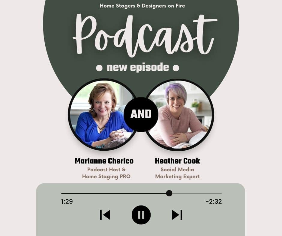 home stagers and designers on fire podcast, instagram marketing for home stagers