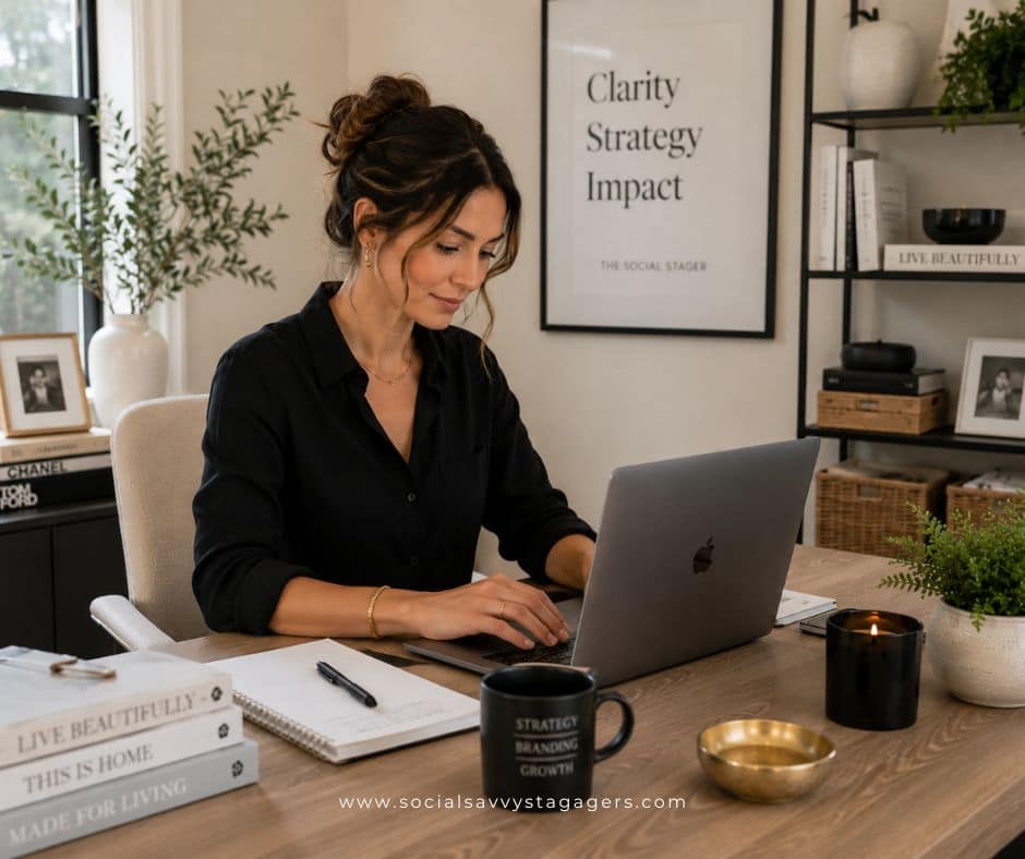 home stager doing content creation