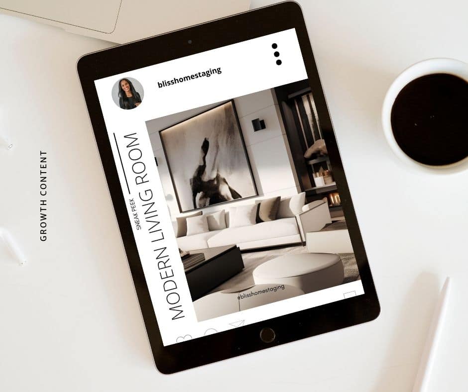 Beautiful images are part of a home staging content plan.