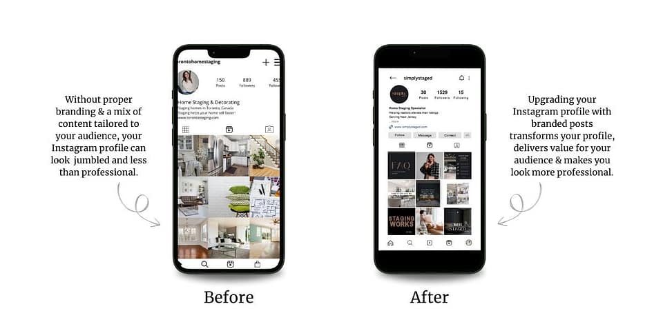 home staging Instagram posts