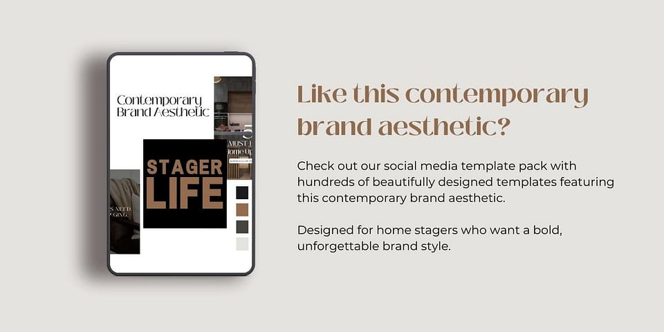 Contemporary home staging templates