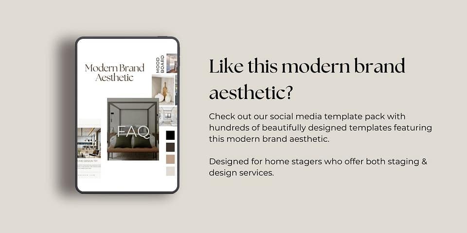 Modern home staging templates