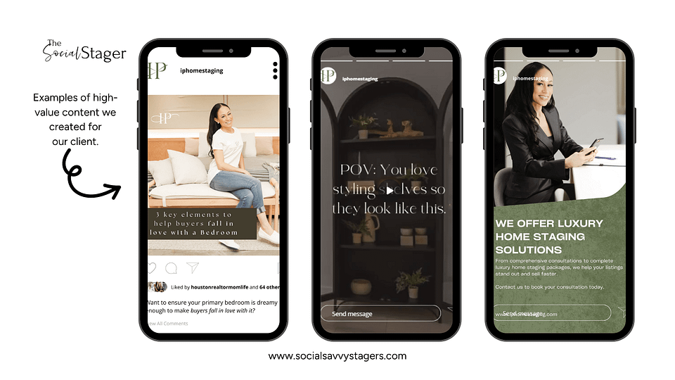 home staging instagram posts and reels by the Social Stager