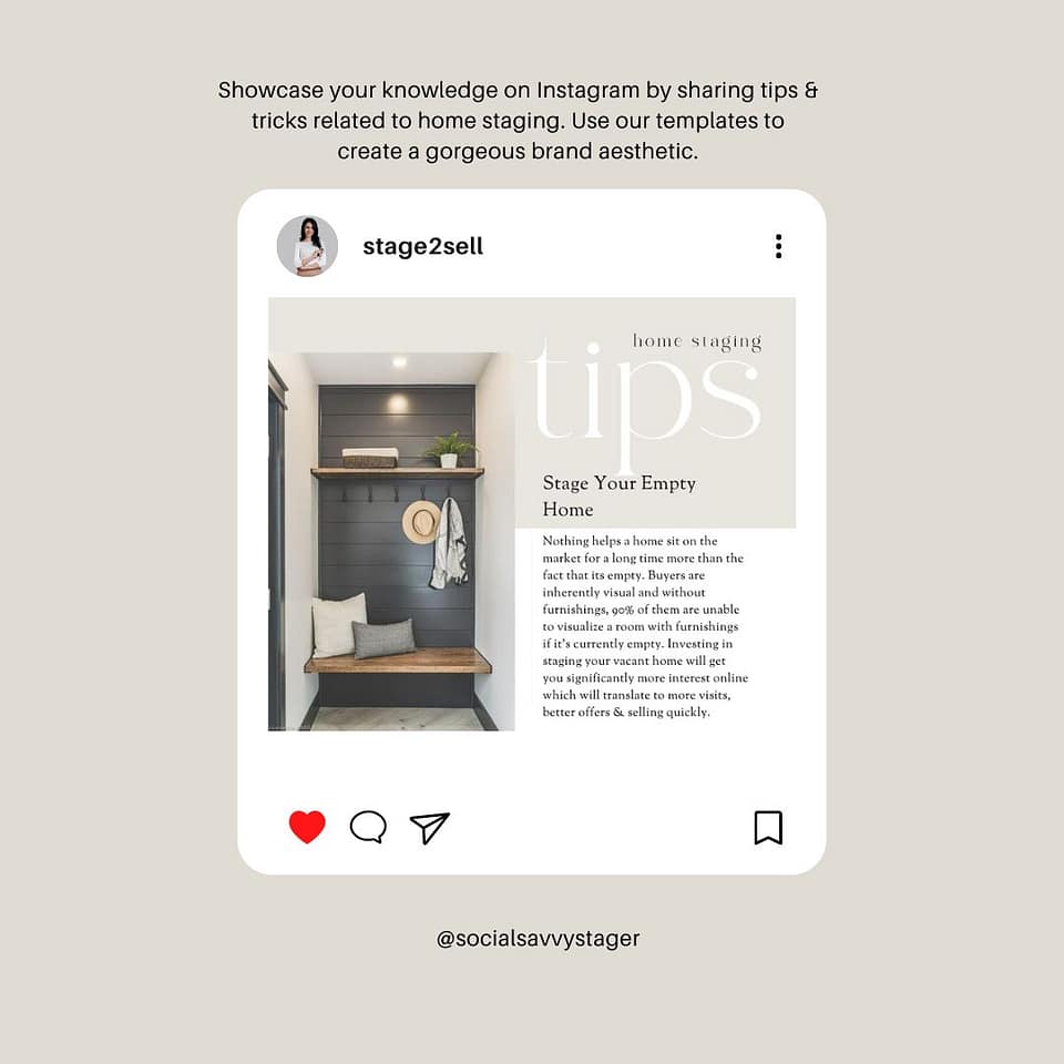 Home staging social media posts