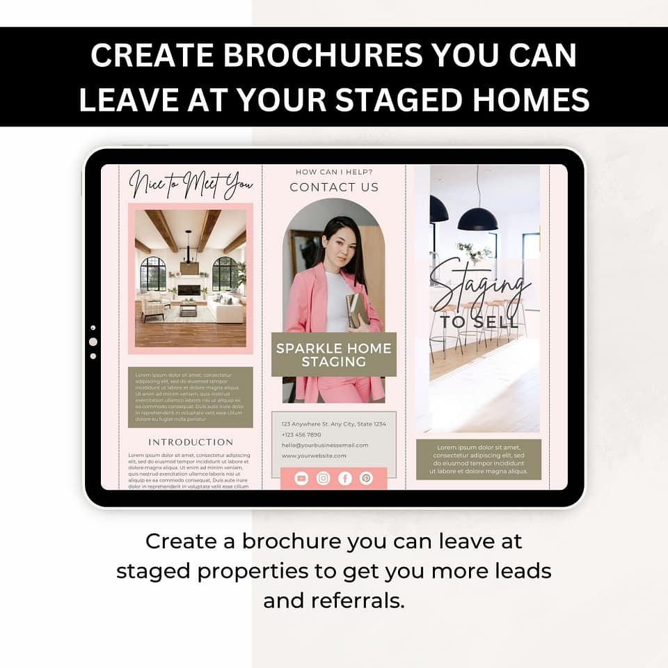 home staging brochure template