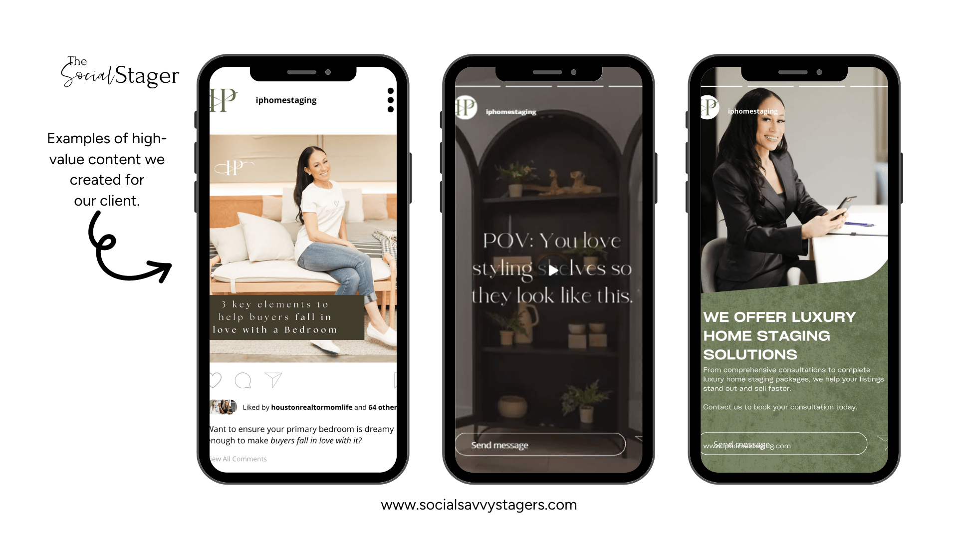 home staging instagram posts and reels by the Social Stager
