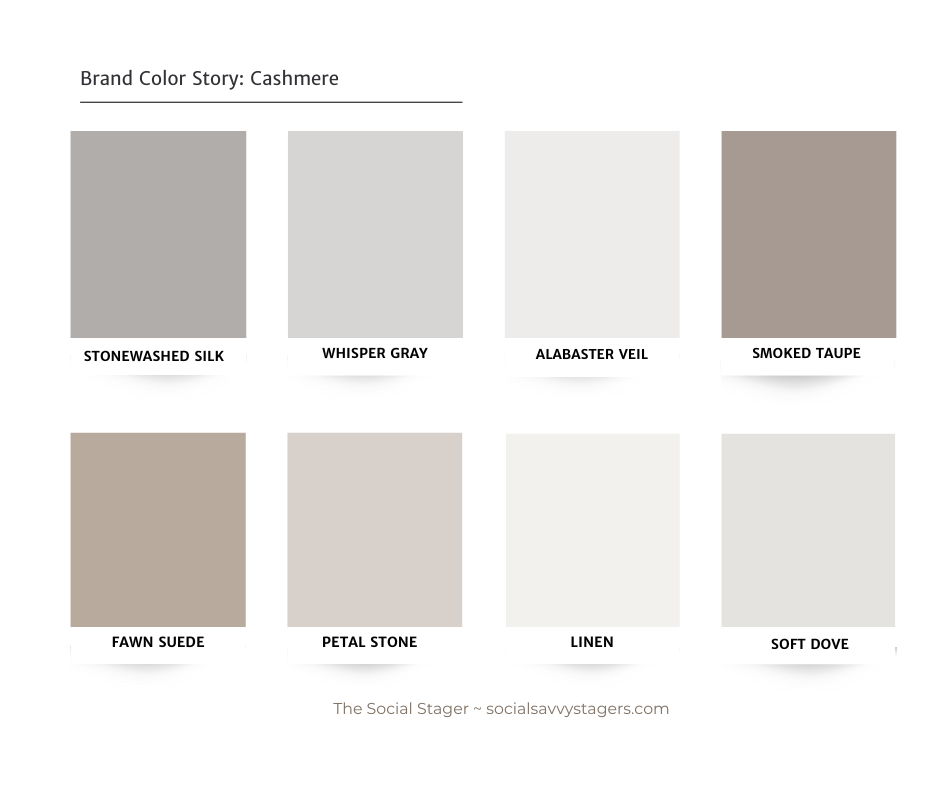 a white, taupe, and grey color palette